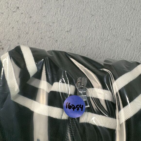 Polo Ralph Lauren Baseball Jacket Mens XL Black White Stripe Full Zip Casual - Picture 9 of 9